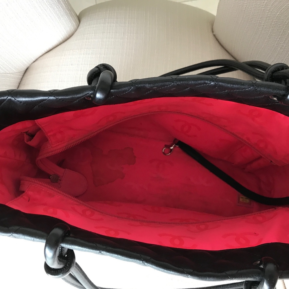 Chanel Ligne Cambon Black Leather Large Tote - Picture 3 of 8